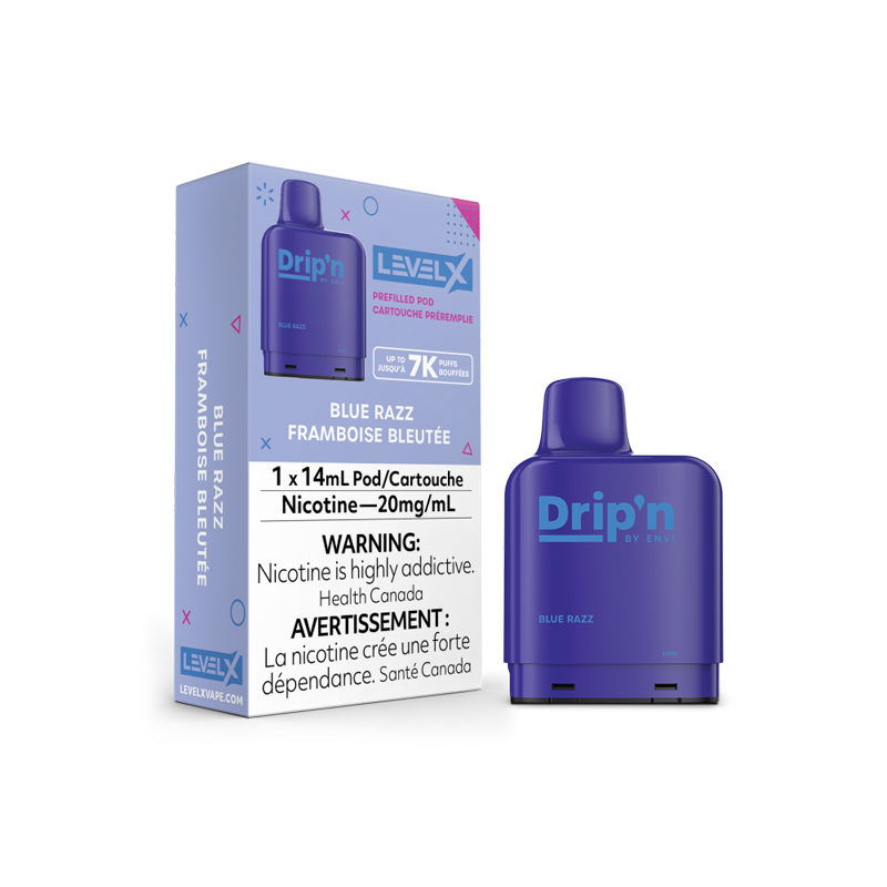DRIPN LEVEL X Pods 14mL - BLUE RAZZ