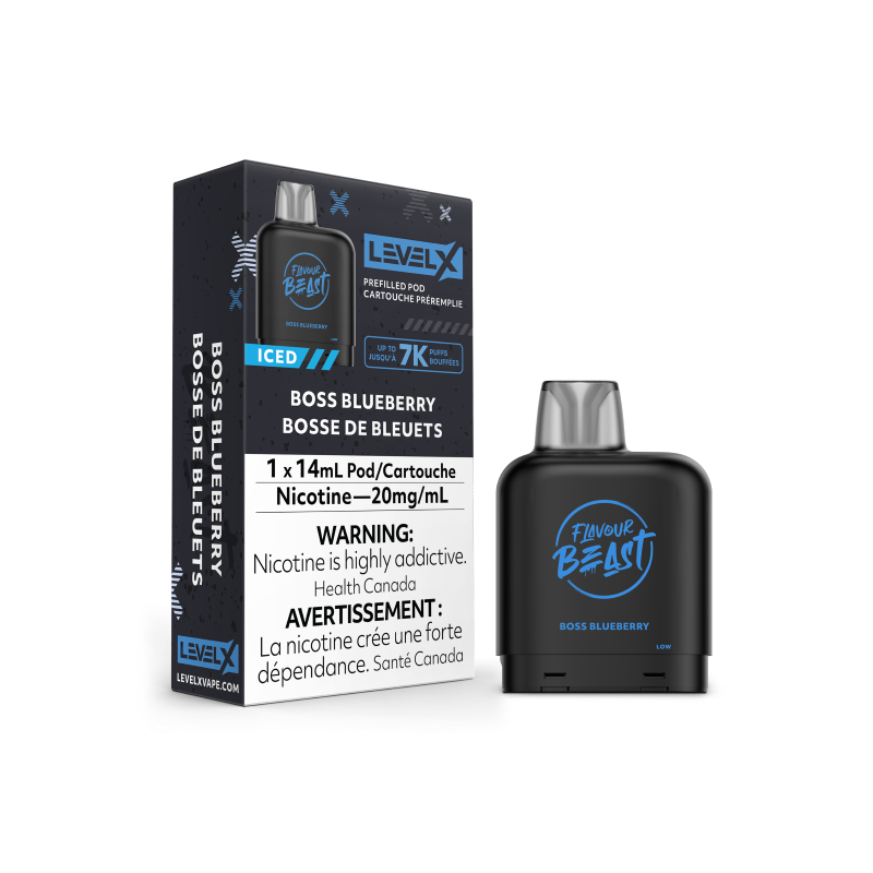 Flavour Beast LEVEL X Pods 14mL - BOSS BLUEBERRY ICED