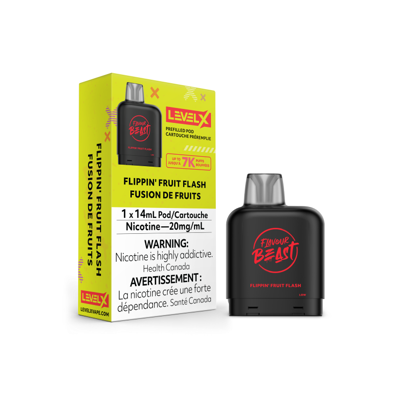 Flavour Beast LEVEL X Pods 14mL - FLIPPIN FRUIT FLASH