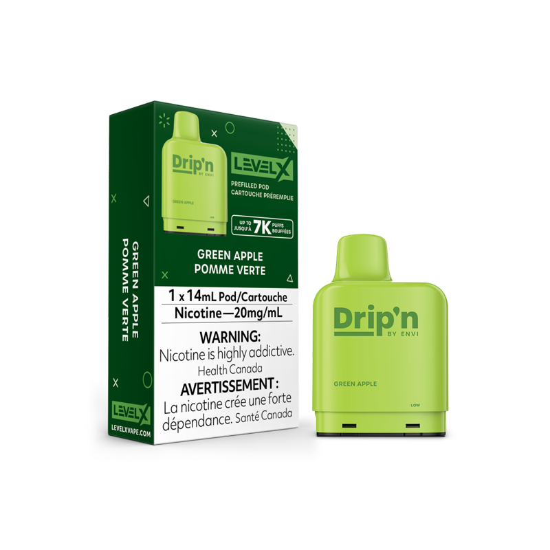 DRIPN LEVEL X Pods 14mL - GREEN APPLE