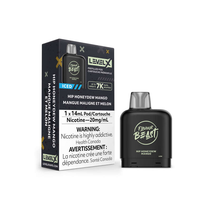 Flavour Beast LEVEL X Pods 14mL - HIP HONEYDEW MANGO ICED