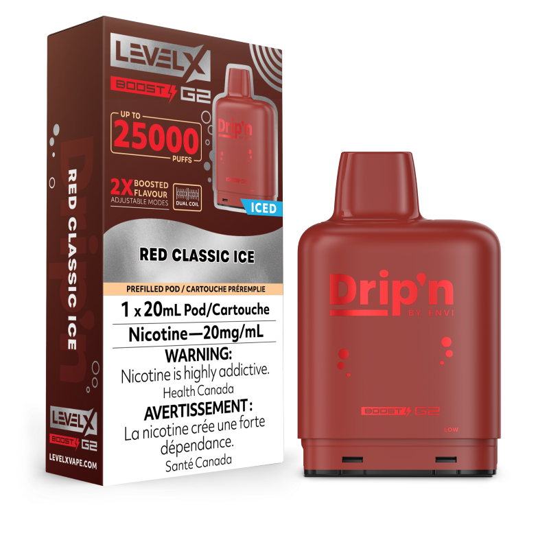 Dripn LEVEL X BOOST G2 Pods 20mL - RED CLASSIC ICE