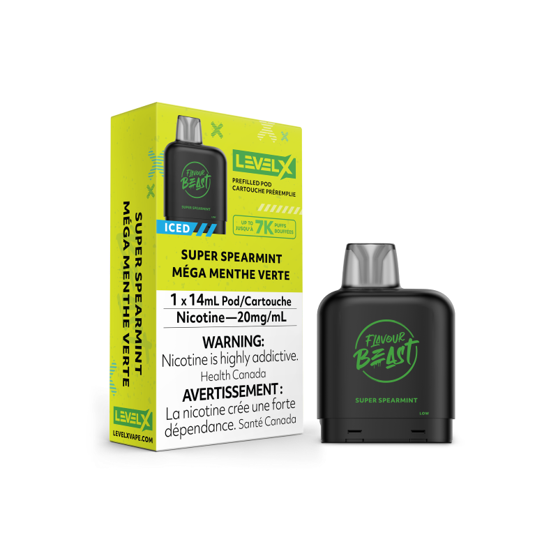 Flavour Beast LEVEL X Pods 14mL - SUPER SPEARMINT ICED