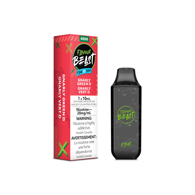 Flavour Beast Flow Disposable 4000 - GNARLY GREEN D ICED
