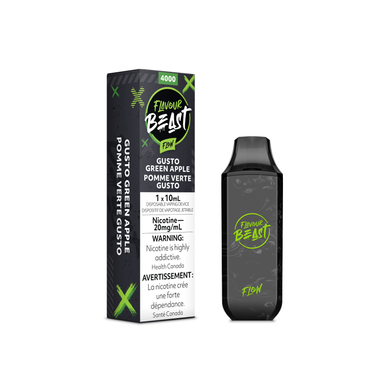 Flavour Beast Flow Disposable 4000 - GUSTO GREEN APPLE