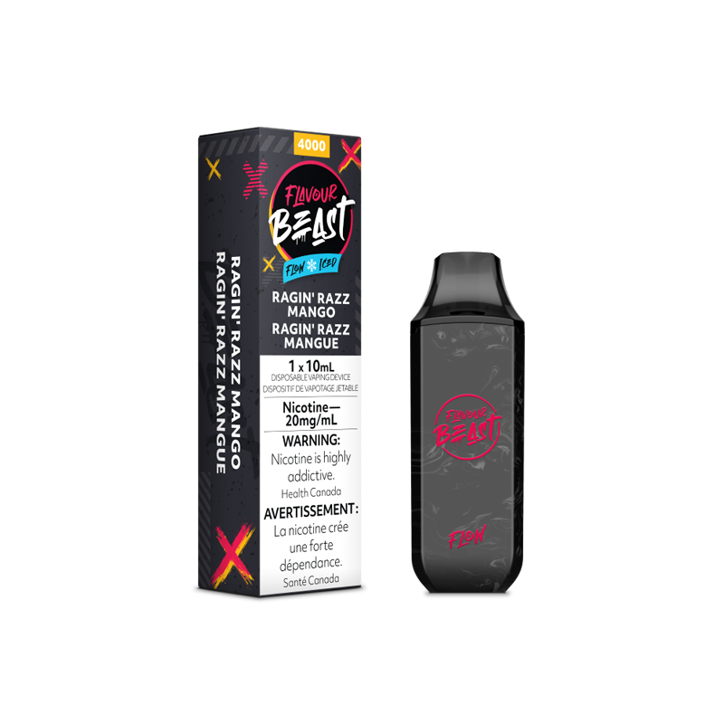 Flavour Beast Flow Disposable 4000 - RAGIN' RAZZ MANGO ICED