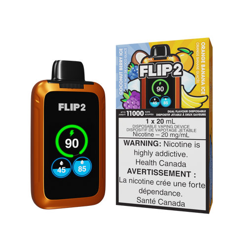 FLIP 2 - COCONUT BERRY ICE & ORANGE BANANA ICE