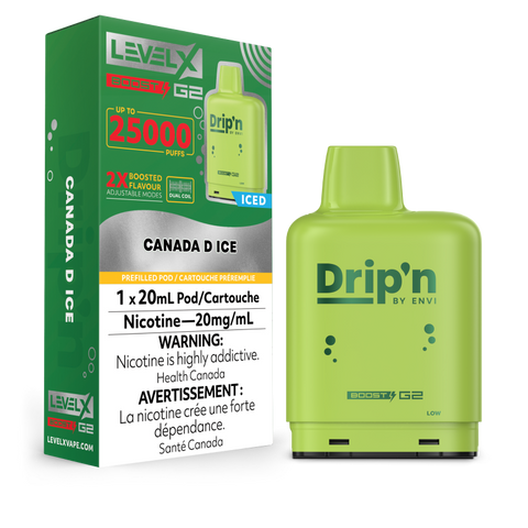 Dripn LEVEL X BOOST G2 Pods 20mL - CANADA D ICE