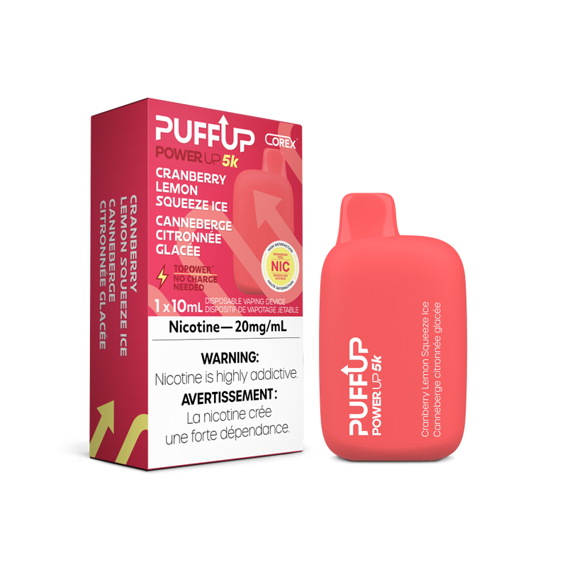 PuffUP Power Up 5K Puff - CRANBERRY LEMON SQUEEZE ICE