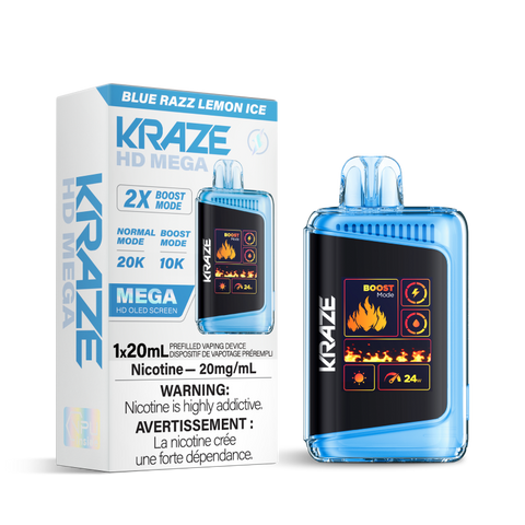 KRAZE HD MEGA 20K - BLUE RAZZ LEMON ICE