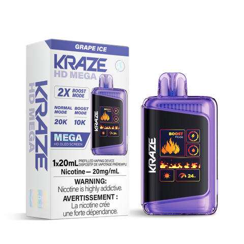 KRAZE HD MEGA 20K - GRAPE ICE