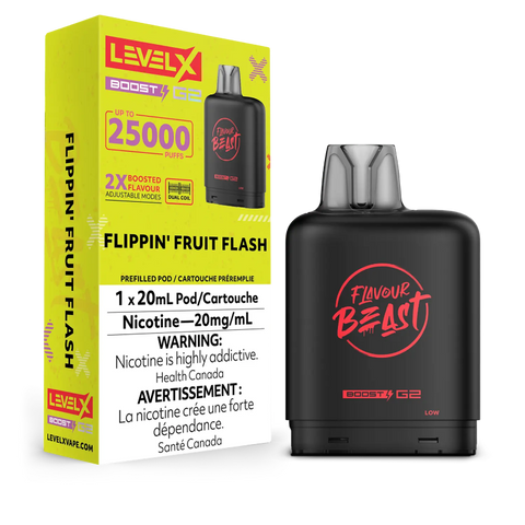 Flavour Beast Level X BOOST G2 Pods 20mL - FLIPPN FRUIT FLASH