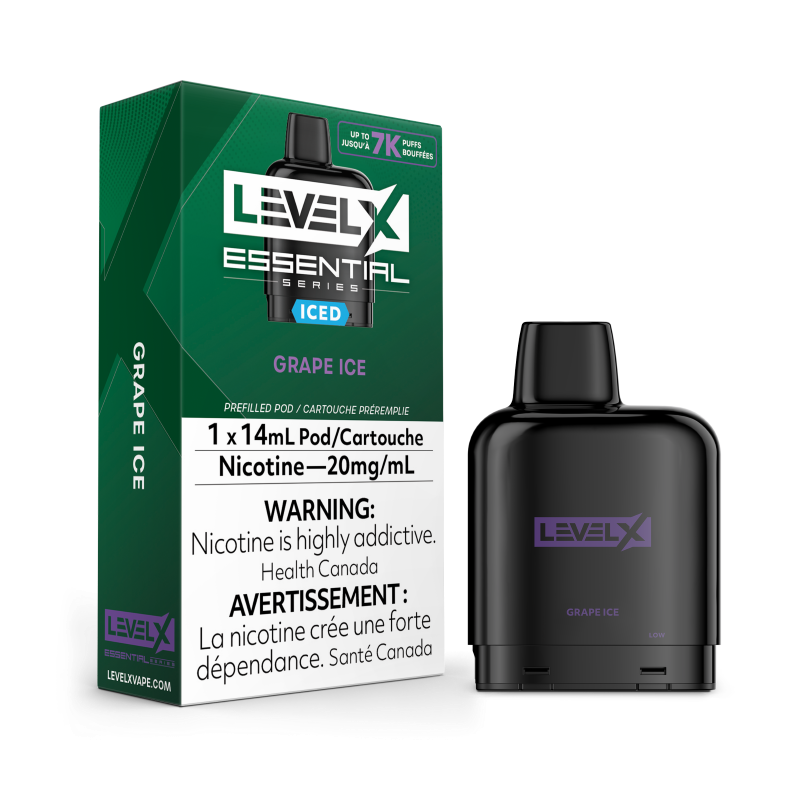 Flavour Beast ESSENTIAL Series Level X Pods 14ml - GRAPE ICE