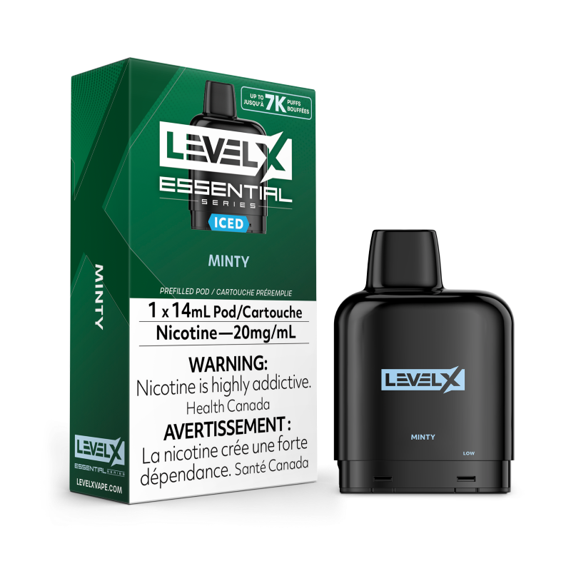 Flavour Beast ESSENTIAL Series Level X Pods 14ml - MINTY ICE