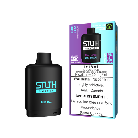 STLTH SWITCH Pods 18ml - BLUE RAZZ & WHITE GRAPE