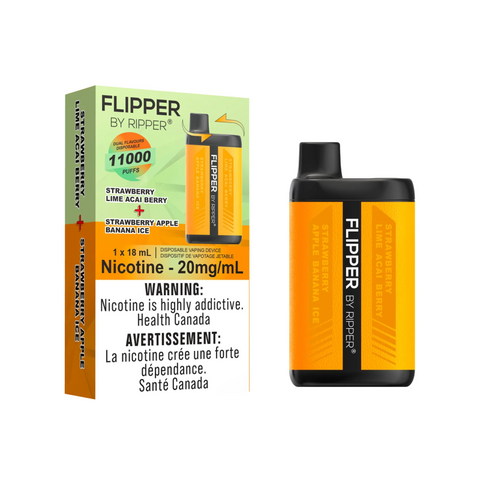 FLIPPER by RIPPER - STRAWBERRY APPLE BANANA ICE + STRAWBERRY LIME ACAI