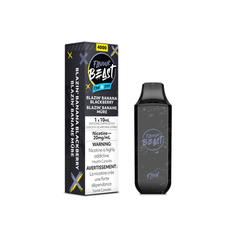 Flavour Beast Flow Disposable 4000 - BLAZIN BANANA BLACKBERRY ICED