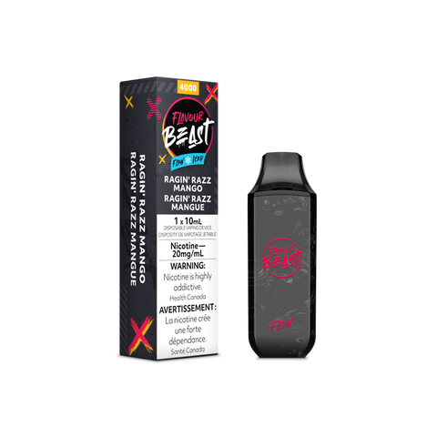 Flavour Beast Flow Disposable 4000 - RAGIN' RAZZ MANGO ICED